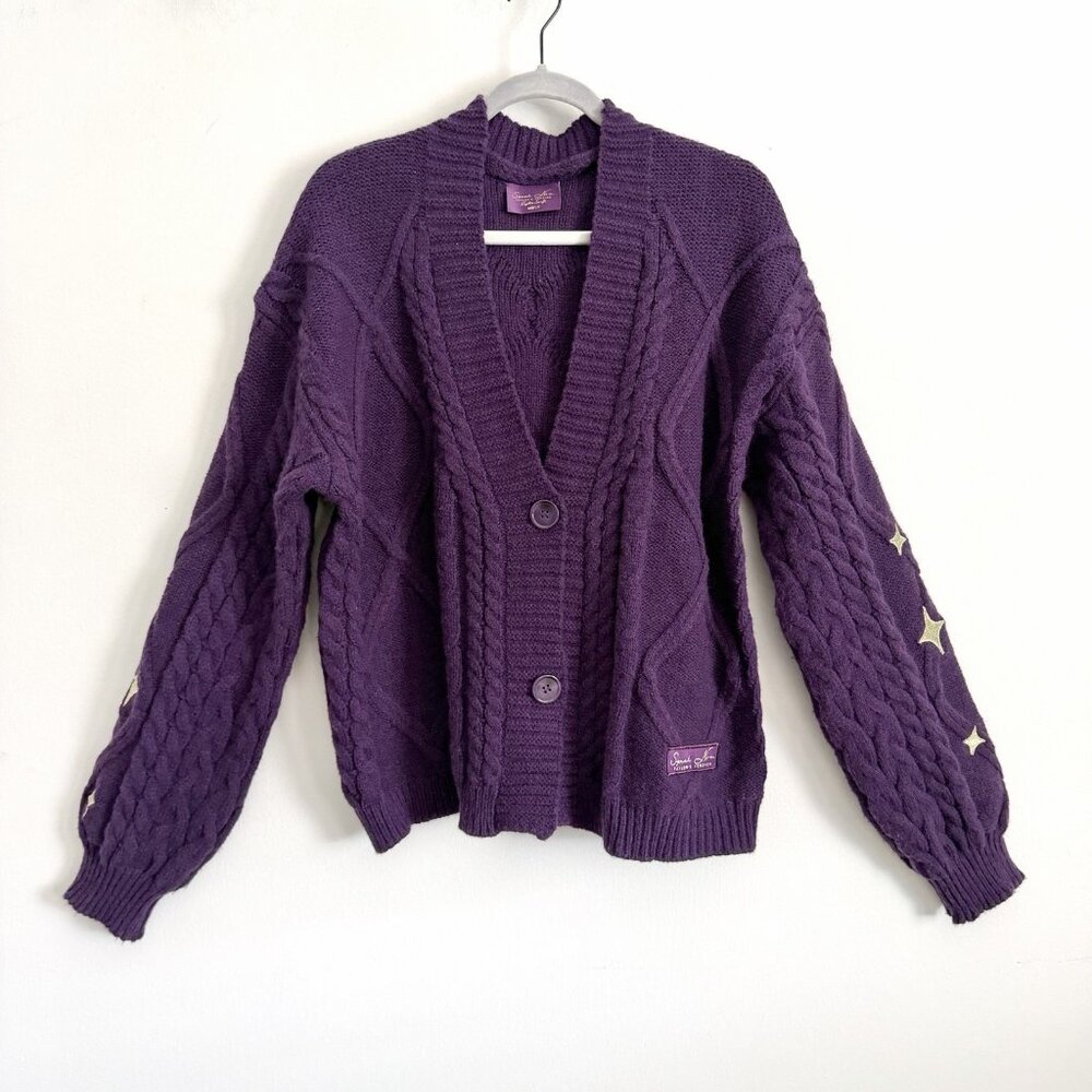 Taylor Swift Purple Speak Now Taylor’s Version Star Knit Cardigan Size M/L